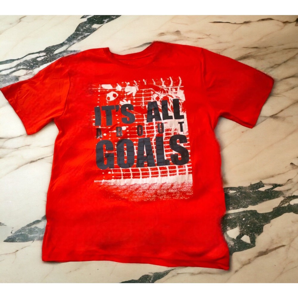 FILA Sport TruDry “It’s All About Goals” Soccer Red Unisex Tee T-Shirt Youth XL
